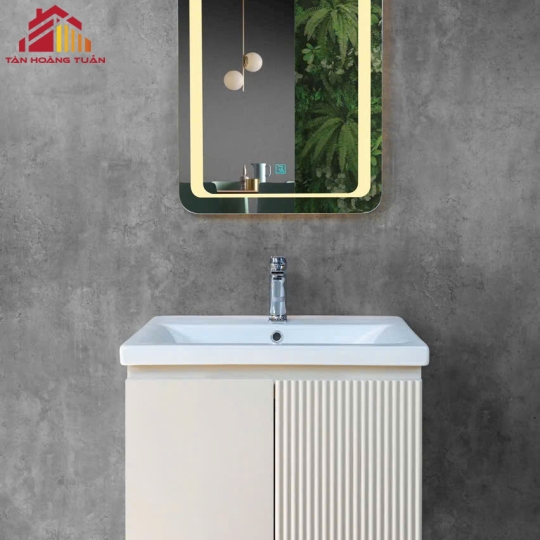 Bộ tủ gương lavabo phòng tắm cao cấp 001