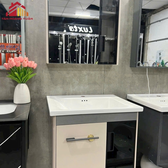 Bộ tủ gương lavabo phòng tắm cao cấp 014