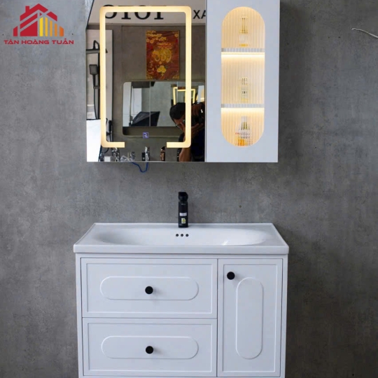 Bộ tủ gương lavabo phòng tắm cao cấp 016