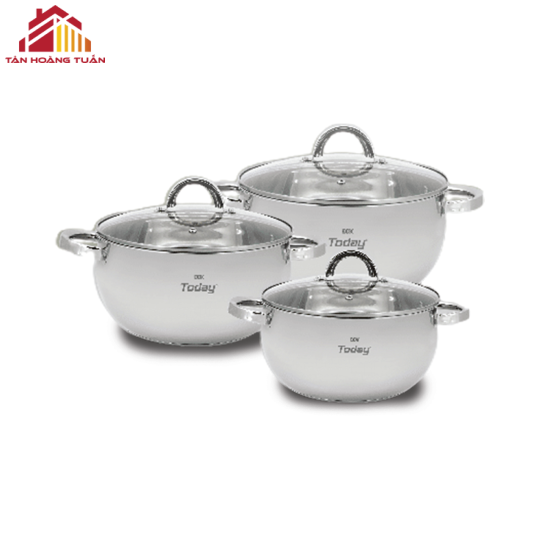 Bộ nồi inox Karrat 4 chiếc cao cấp nắp inox